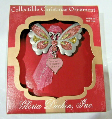 Butterfly "Tomorrow is another chance." Metal Ornament by Gloria Duchin, Inc