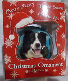 Border Collie Christmas Ornament Shatter Proof Ball 2.75" Diameter