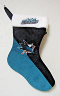 Embroidered NHL San Jose Sharks on 18″ Teal/Black Basic Christmas Stocking