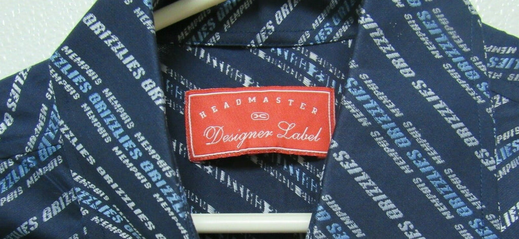 NBA Memphis Grizzlies Blue Button Up Dress Shirt Long Sleeve size XL by Headmaster