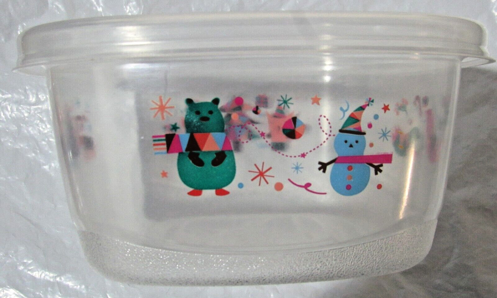 GLAD 2 Pack 42 oz Limited Edition Christmas Holiday Plastic Storage Container