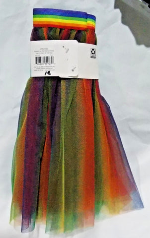 Multi Color Adult 12.5 inch TUTU 2 layer Mesh Pride by meijer