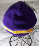 NCAA LSU Embroidered Logo on Purple Knit Beanie Hat by Collegiate Headwear