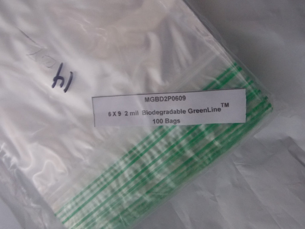 100ct 6" x 9" x 2 mil Clear Biodegradable Zip Lock Bags by Minigrip GreenLine