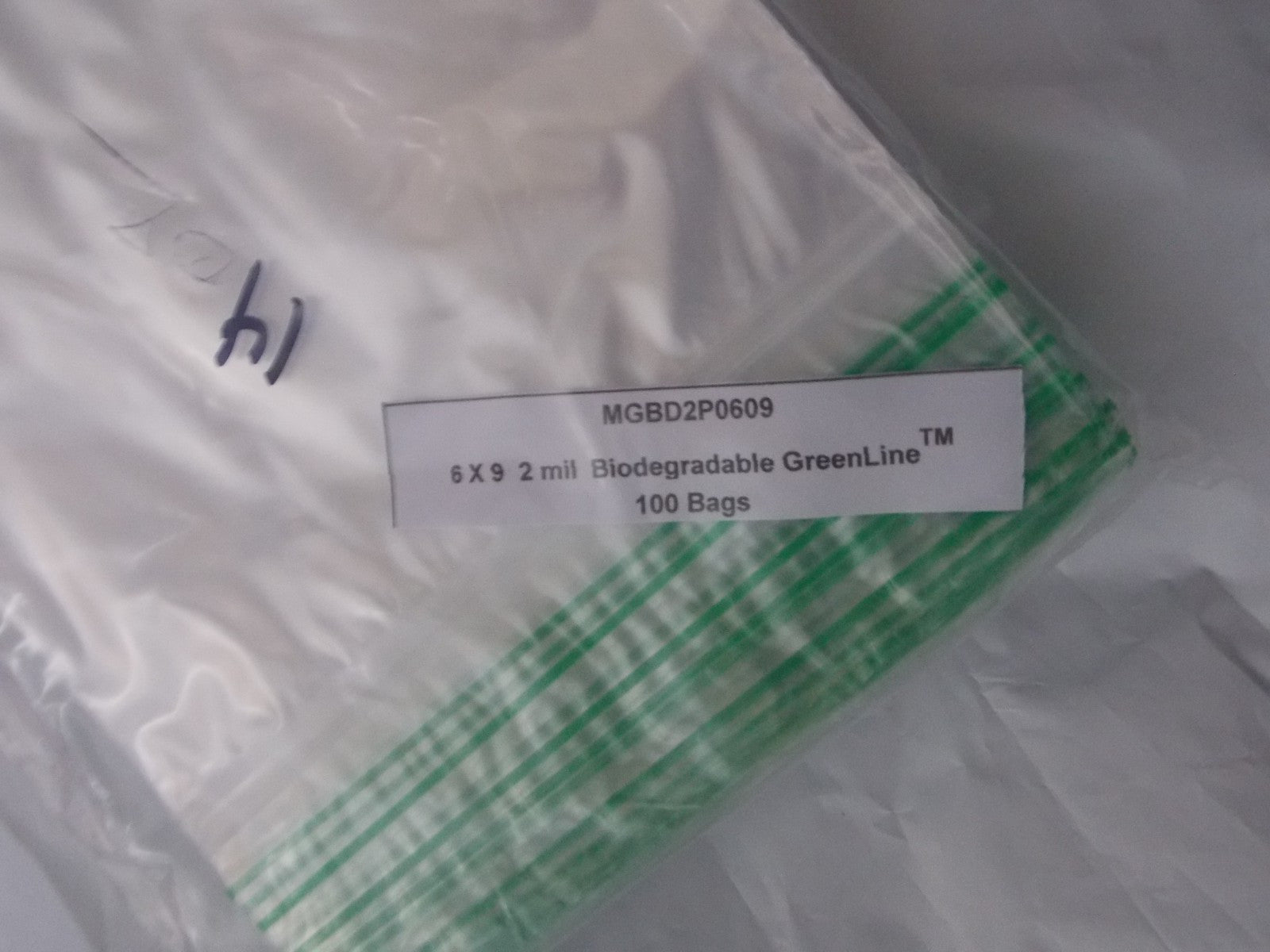 100ct 6" x 9" x 2 mil Clear Biodegradable Zip Lock Bags by Minigrip GreenLine
