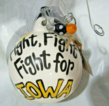 NCAA Iowa Hawkeyes Ceramic Ornament Glory Haus 3.5" Diameter by Glory Haus