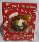 Basset Hound Christmas Ornament Shatter Proof Ball 2.75" Diameter