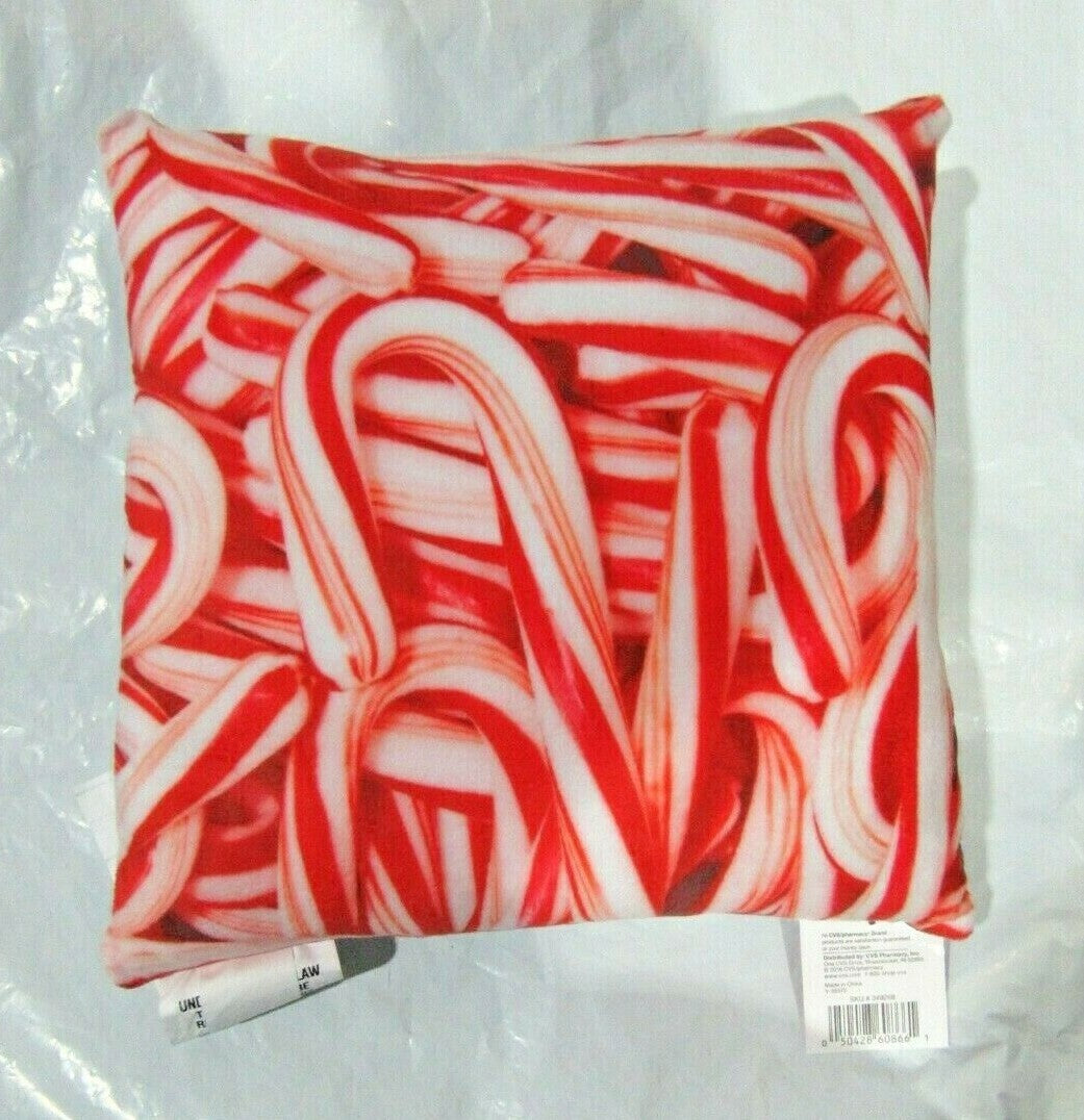 Christmas Throw Pillow 13"x13" & 11"x11" Home Décor Candy Cane All Over