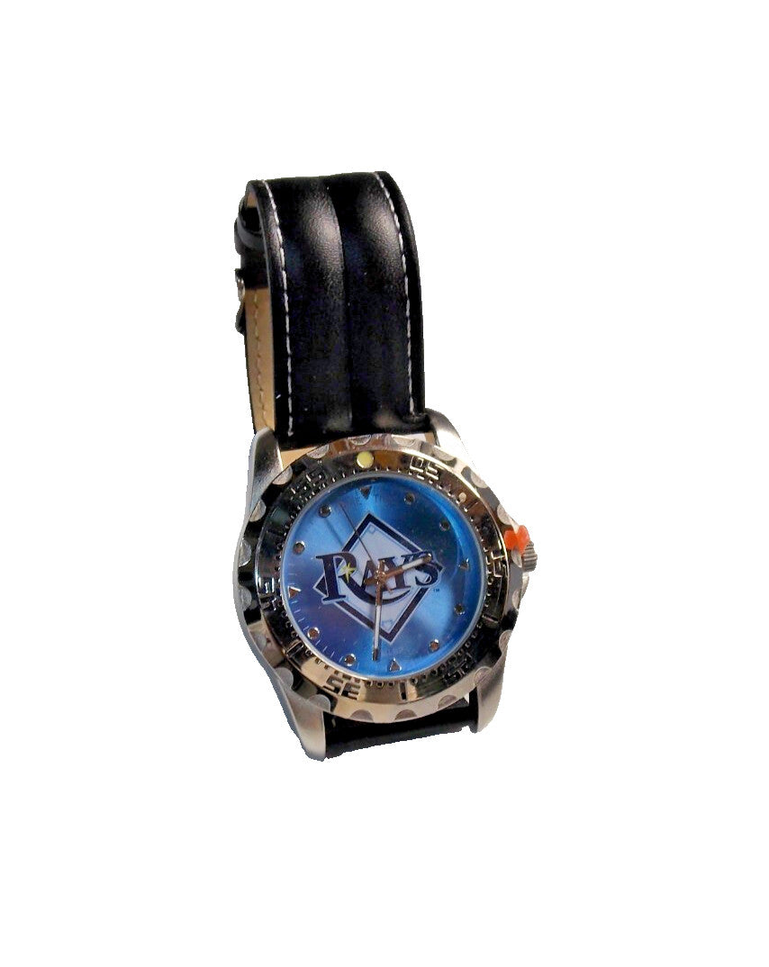 MLB Tampa Bay Rays Baseball Men's Watch Diver Style New Battery Game Time