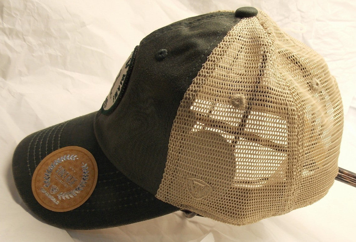 Miami Hurricanes Round Logo on Mesh Trucker Hat Snap Back Collegiate Headwear