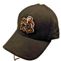 NCAA Miami Hurricanes 2019-2024 Secondary Logo on All Black Hat by Signature