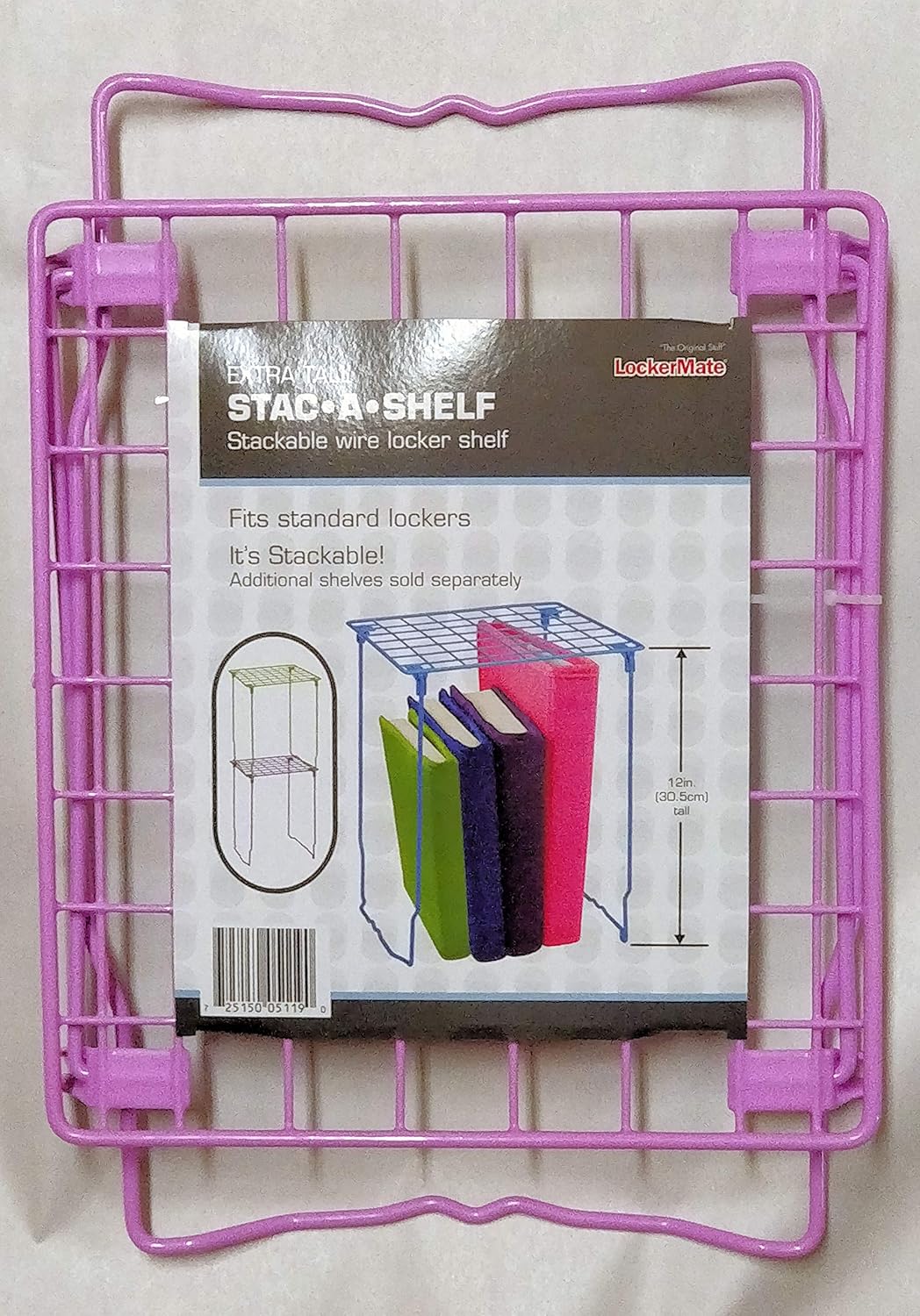 LockerMate 3pc set Stac-A-Shelf Magnetic Cup and Mirror Lavender