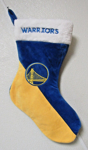 Embroidered NBA Golden State Warriors 18″ Yellow/Blue Basic Christmas Stocking