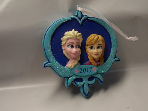 Hallmark Disney Heart Frozen Elsa and Anna 2017 Christmas Tree Ornament