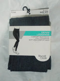 Ladies Ankle length Black Denim Wash Legging Size S/M by Round the Clock