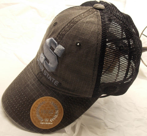 Penn State Lions S logo Mesh Trucker Hat Snap Back Closure Collegiate Headwear