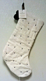 Black Stars Christmas Stocking Collection 20" Cream Green Hearth & Hand Magolia