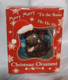Chocolate Labrador Christmas Ornament Shatter Proof Ball 2.75" Diameter