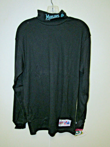 MLB Florida Marlins Black Turtleneck Shirt Adult Large by Majestic