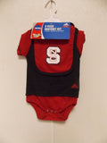 North Carolina State Bodysuit Bib Bootie Red and Black Set Size 24M by OUTERStuff