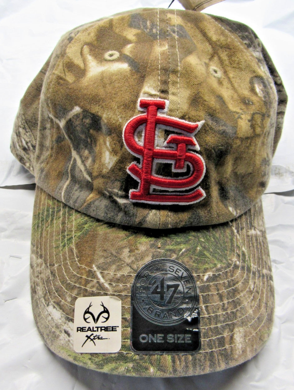 NWT MLB 47 Brand RealTree Camouflauge Baseball Hat-St Louis Cardinals One Size