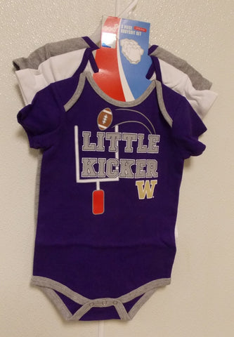 NCAA Washington Huskies set of 3 Bodysuit Size 24M by OUTERStuff