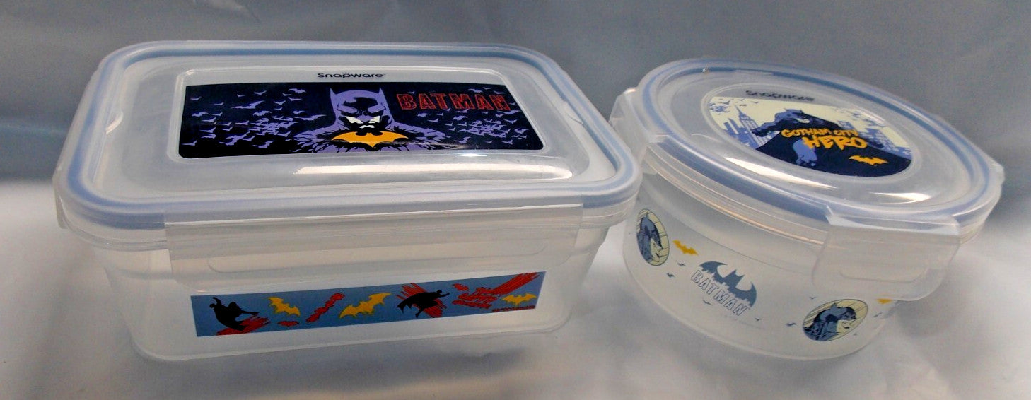 DC Comics Batman Gotham City Snapware Set of 1 Round 730 ml Rectangle 1.1L