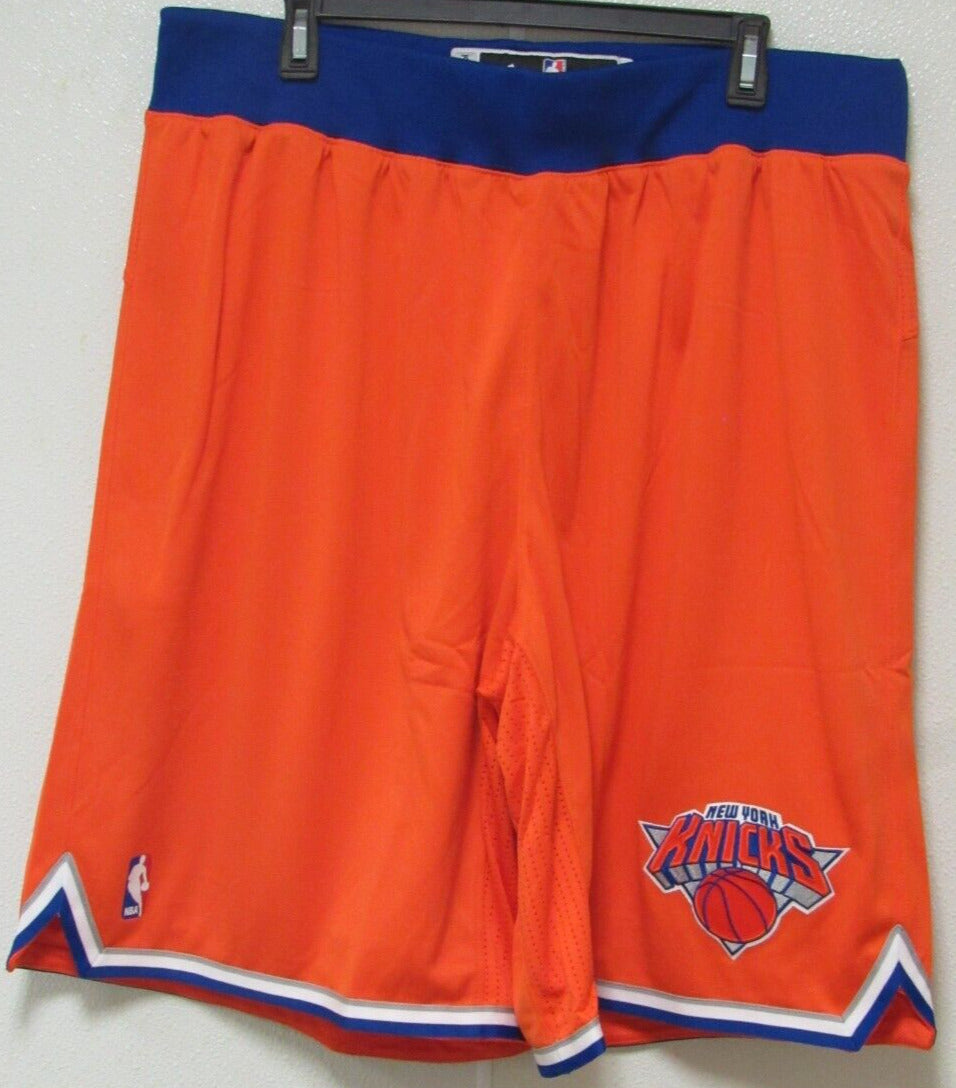 NWT NBA Adidas New York Knicks Game Issued Authentic Shorts Orange Size 2XL +2