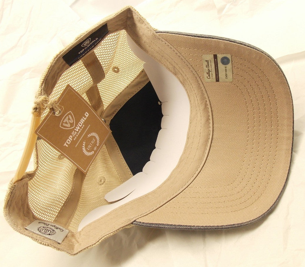 Michigan Wolverines Round Logo on Mesh Trucker Hat Snap Back Collegiate Headwear