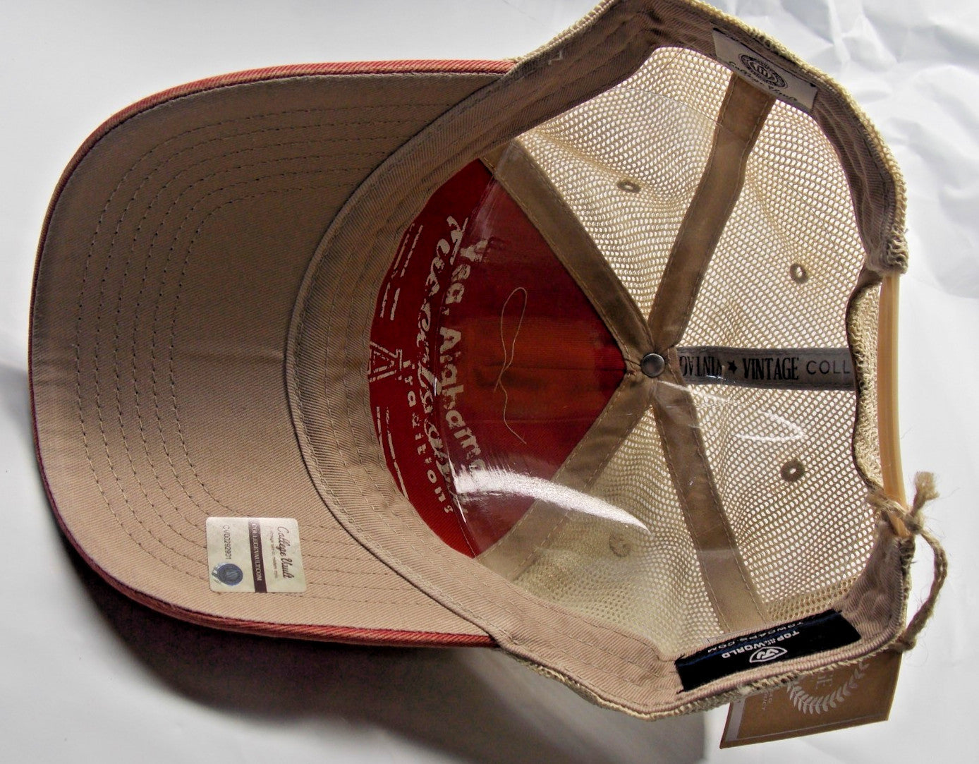 Alabama Crimson Tide Round Logo on Mesh Trucker Hat Snap Back Vintage Collection