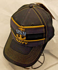 Navy Freedom Fighter Headwear Black Hat Hook and Loop Closure by CSI