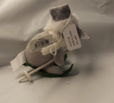 Macy's Holiday Lane Cozy Christmas Gray Skiing Mouse Ornament