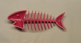 Purple 7 in long Fishbones Bar Soap Dish for a Flat Sloped Sink Edge