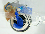 NCAA Penn State Ceramic Ornament 3.5" Diameter Blue Strips by Glory Haus