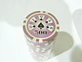 25 Purple 500 Matte High Roller / Hi-Roller Design 14g Clay Poker Chips