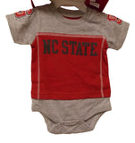 North Carolina State Gray and Red Bodysuit Bib Bootie Set Size 0/3 M OutterStuff