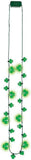 St. Patrick's Day Necklace with 6 Lighting Shamrocks and 18 Small Metallic