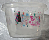 GLAD 2 Pack 64 oz. Limited Edition Christmas Holiday Plastic Storage Container
