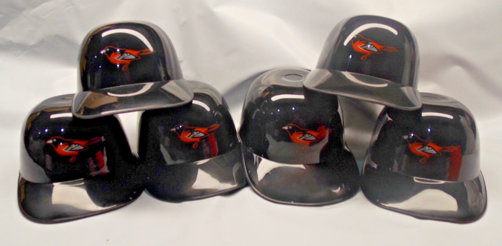 6 MLB Baltimore Orioles Throw Back Bird Logo Mini Batting Helmet Ice Cream Bowl