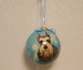 Schnauzer, Cropped Christmas Ornament Shatter Proof Ball 2.75" Diameter