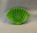 Lime Green 4.25"x 4" Shell Bar Soap Dish Flexible Plastic