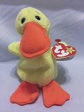 Ty Beanie Baby Quackers Duck Yellow DOB April 19, 1994