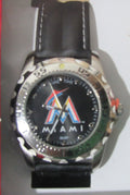 MLB Miami Marlins Baseball Men's Watch Diver Style New Battery Game Time