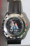 MLB Miami Marlins Baseball Men's Watch Diver Style New Battery Game Time