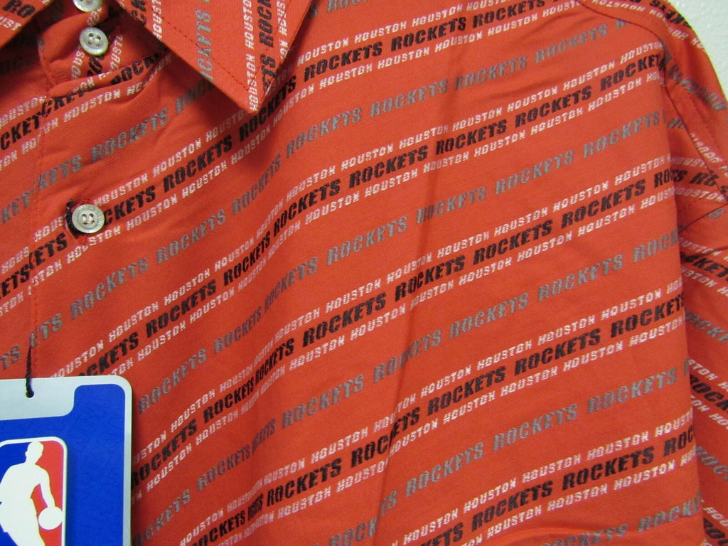 NBA Houston Rockets Red Button Up Dress Shirt Long Sleeve by Headmaster size 3XL
