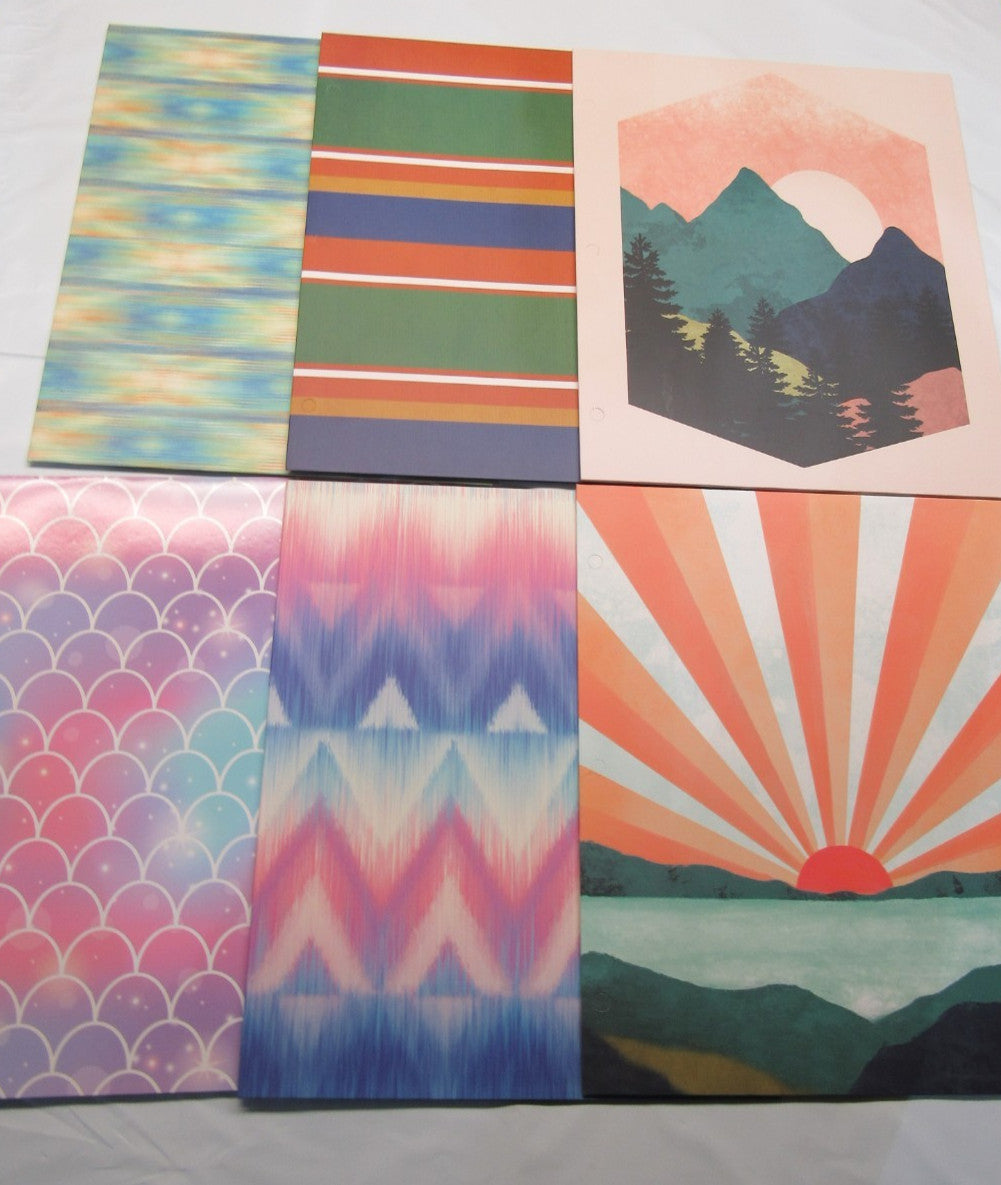 Lot of 200 RAMDOM Designs No Words 2-Pocket Paper Folder 8.5″X11″ by TopFlight