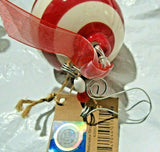 NCAA Nebraska Cornhusker Ceramic Ornament 3.5" Diameter Red Strips by Glory Haus