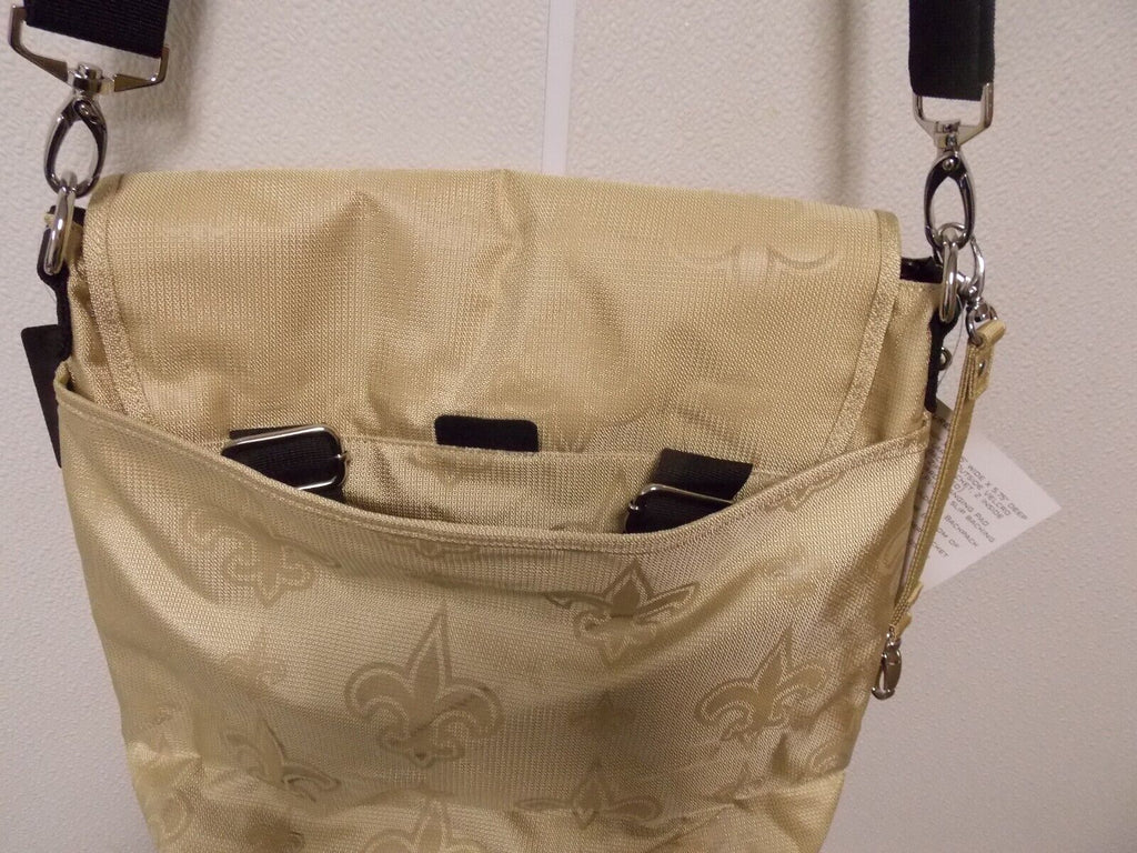 New Orleans Saints Messenger Diaper Bag Insulated Compartment with Changing pad