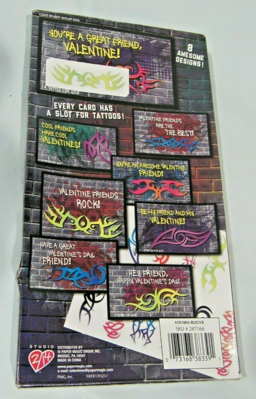 2/14 Studio Valentine's Day 32 Cards and 32 Tattoo's Brick Wall Package