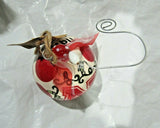 NCAA Nebraska Cornhusker Ceramic Ornament 3.5" Diameter Red Dots by Glory Haus